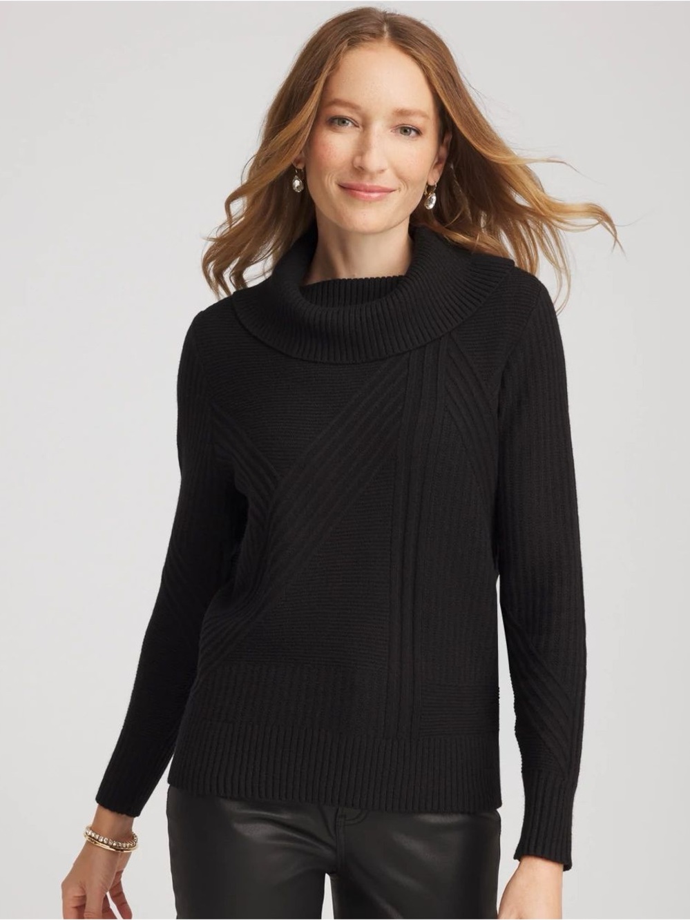 PRISTINE Ribbed Cowlneck Sweater